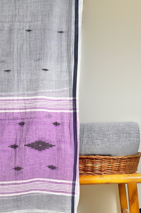 2pc Handloom Cotton Dupatta with Handloom Top Fabric Set AvagataSara