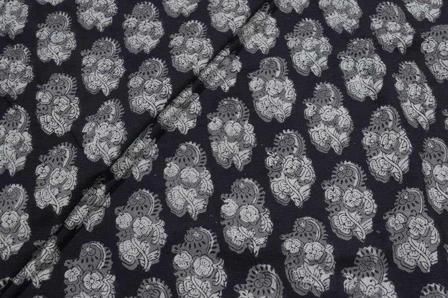 PreCut 1.95m Premium Bagru Pure Cotton Handblock Printed Fabric