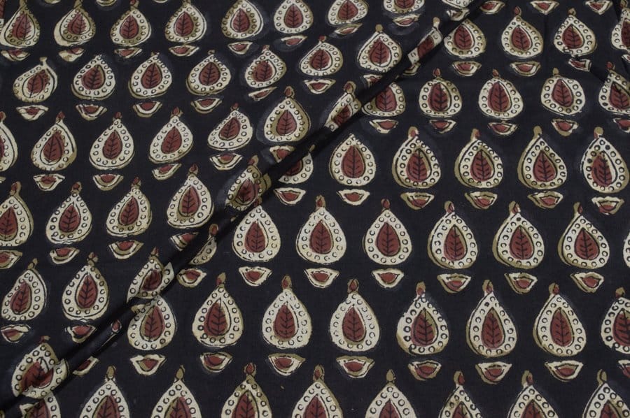 PreCut 1.80m Premium Bagru Pure Cotton Handblock Printed Fabric