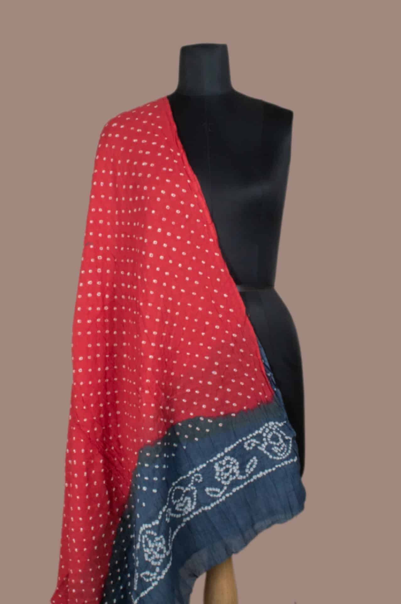 Magenta Bandhani Tie & Dye Dupatta main image 1