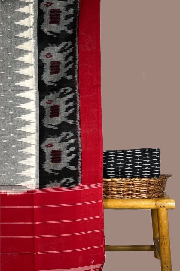 Green Kantha Ikkat Palazzo main image 1
