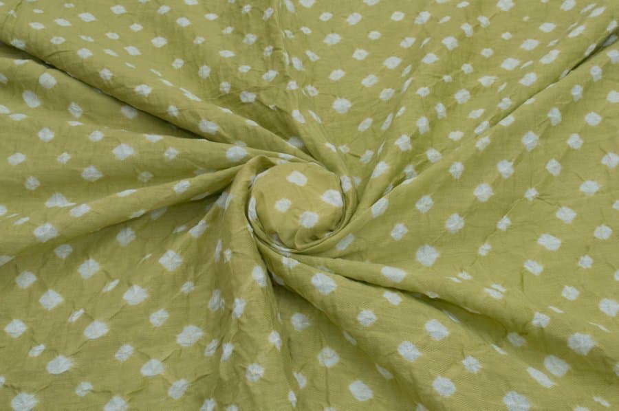 Bandhani Tie Dye 100% Pure Soft Cotton Satin Finish Fabric - AvagataSara