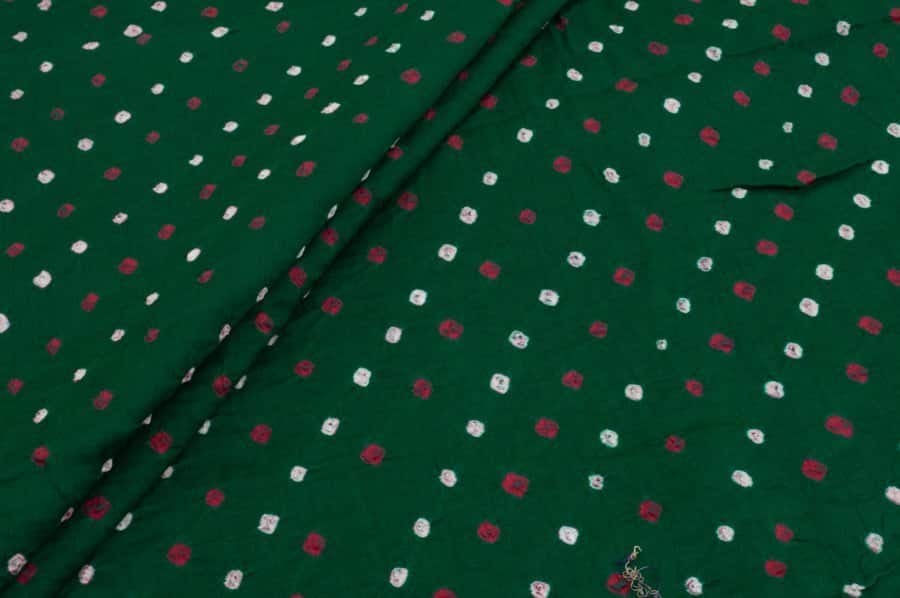 Brown - Kutch Tie-Dye Pure Mul Cotton Bandhani Fabric 13