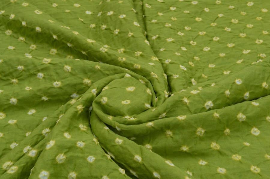 Pre-Cut 1.70m Bandhani Tie Dye 100% Pure Soft Cotton Satin Finish ...