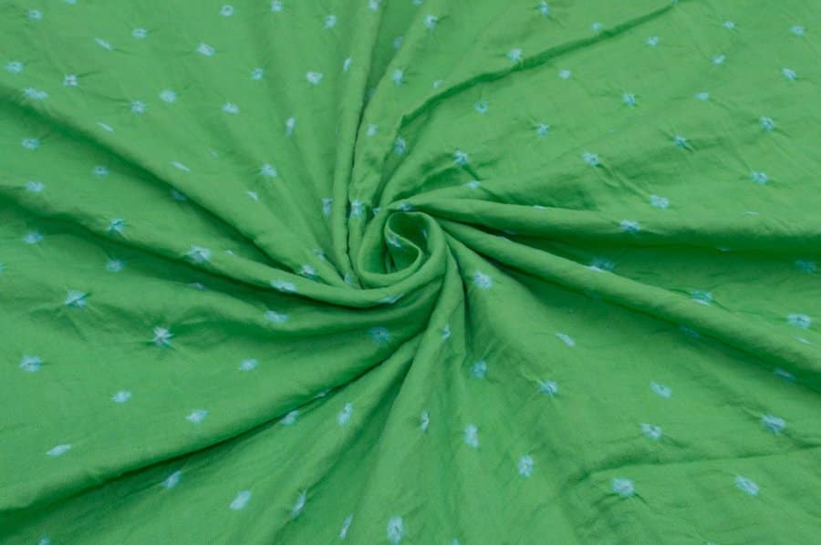 Pre-cut 2m Bandhani Tie Dye 100% Pure Soft Cotton Satin Finish Fabric ...